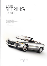 Preisliste Chrysler Sebring Cabrio Dezember 2005
