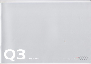 Audi Q3 Preisliste September 2014