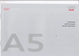 Audi A5 S5 Coupe Cabriolet Preisliste März 2009