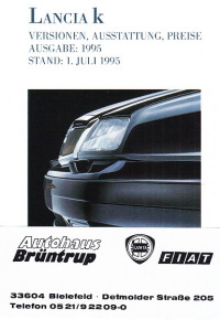 Preisliste Lancia K Juli 1995