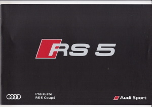Preisliste Audi RS5 Coupe April 2017