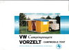 Autoprospekt VW Campingwagen Vorzelt