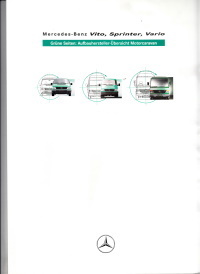 Autoprospekt Mercedes Aufbauherteller Motorcaravan 1997