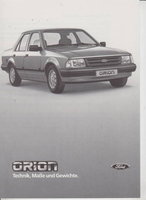 Ford Orion Technikprospekte