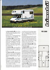 Autoprospekt Bimobil FO 300 Ford Transit