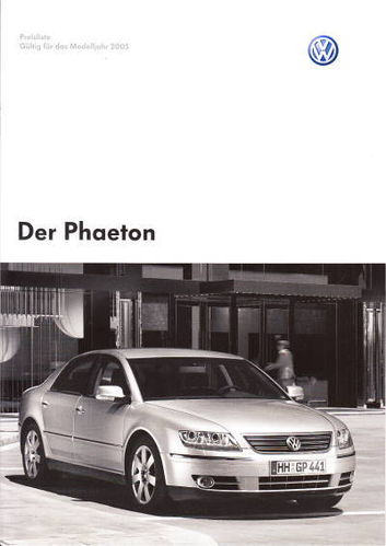 Preisliste VW Phaeton November 2004