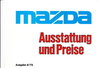 Preisliste Mazda PKW Programm August 1979