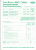 Preisliste Ford Escort XR 3i Cabrio April 1988