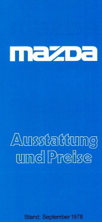 Preisliste Mazda Programm September 1978