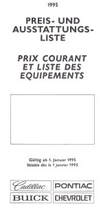Preisliste GM Januar 1995