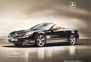 Preisliste Mercedes SL Klasse Januar 2010