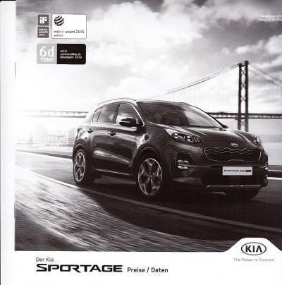 Preisliste Kia Sportage Januar 2019