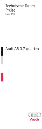 Preisliste Audi A8 3.7 Quattro September 1995