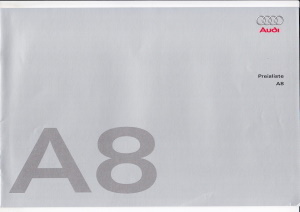 Preisliste Audi A8 April 2006