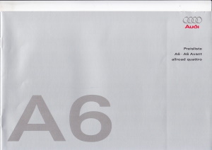 Preisliste Audi A6 Dezember 2004