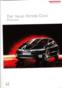 Preisliste Honda Civic Dezember 2005