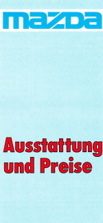 Preisliste Mazda PKW Programm September 1981