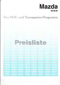 Preisliste Mazda Programm August 1996