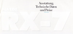 Preisliste Mazda RX 7 März 1984