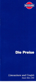 Preisliste Nissan PKW März 1995