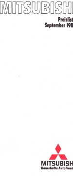 Preisliste Mitsubishi PKW September 1982 kaufen - Histoquariat