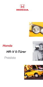 Preisliste Honda HR-V 5-Türer August 2000