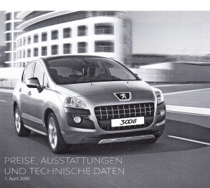 Preisliste Peugeot 3008 April 2010