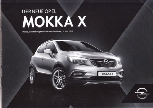 Preisliste Opel Mokka X Mai 2016