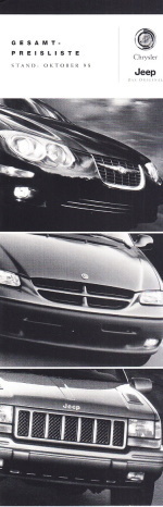 Preisliste Chrysler und Jeep Programm Oktober 1998