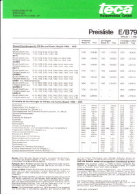 Preisliste EB79 Teca Reisemobile 1 - 1980