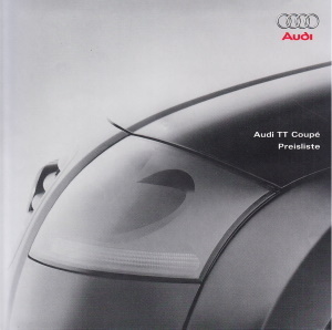 Preisliste Audi TT Coupe Juni 1998