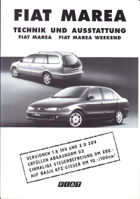 Technikprospekt Fiat Marea August 1997