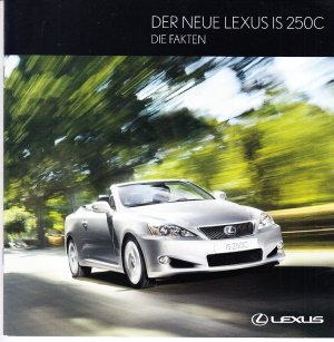 Technikprospekt Lexus IS 250C Oktober 2009