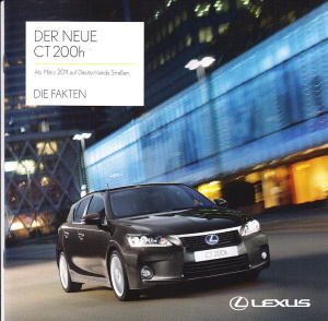 Technikprospekt Lexus CT 200h Dezember 2010