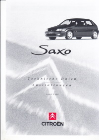 Technikprospekt Citroen Saxo April 1996