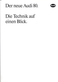 Technikprospekt Audi 80 Juli 1991