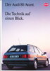 Technikprospekt Audi 80 Avant Juni 1992