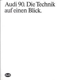 Technikprospekt Audi 90 Juli 1988