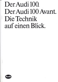 Audi 100 und Avant Technikprospekt Januar 1990
