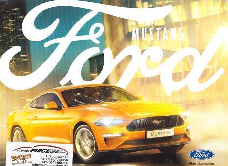 Ford Mustang Autoprospekt Dezember 2017