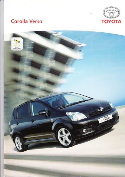 Autoprospekt Toyota Corolla Verso September 2005