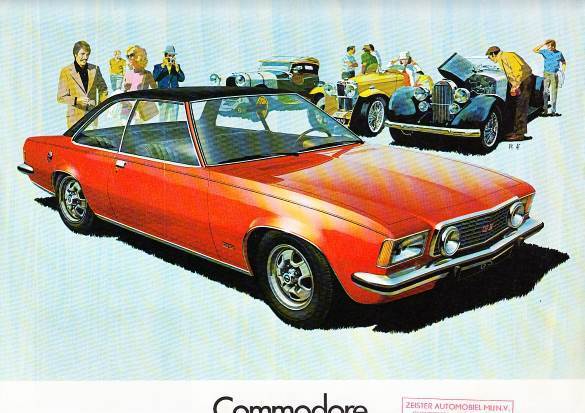 Autoprospekt Opel Commodore NL