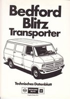 Opel Bedford Blitz Technikprospekte