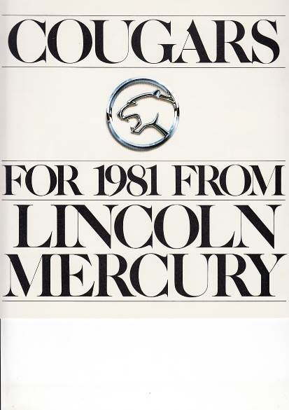 Die Cougars von Lincoln und Mercury Prospekt 1981