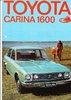 Autoprospekt Toyota Carina 1600 3- 1972 gelocht