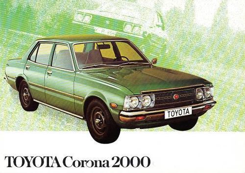 Autoprospekt Toyota Corona 2000 9- 1975 gelocht