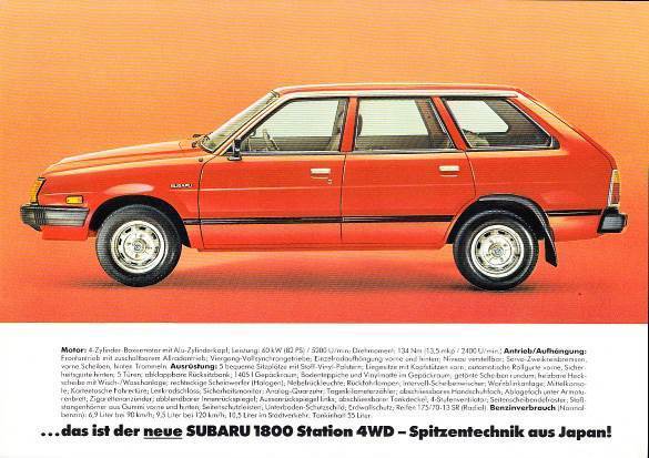 Autoprospekt Subaru 1800 Station 4WD