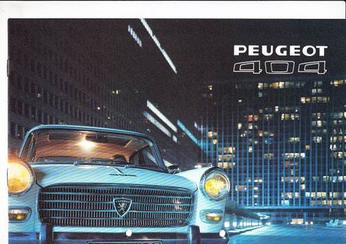 Autoprospekt Peugeot 404 1972 gelocht