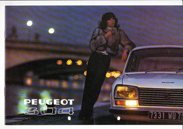 Autoprospekt Peugeot 304 1972 gelocht