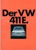 Autoprospekt VW 411 E August 1971 gelocht